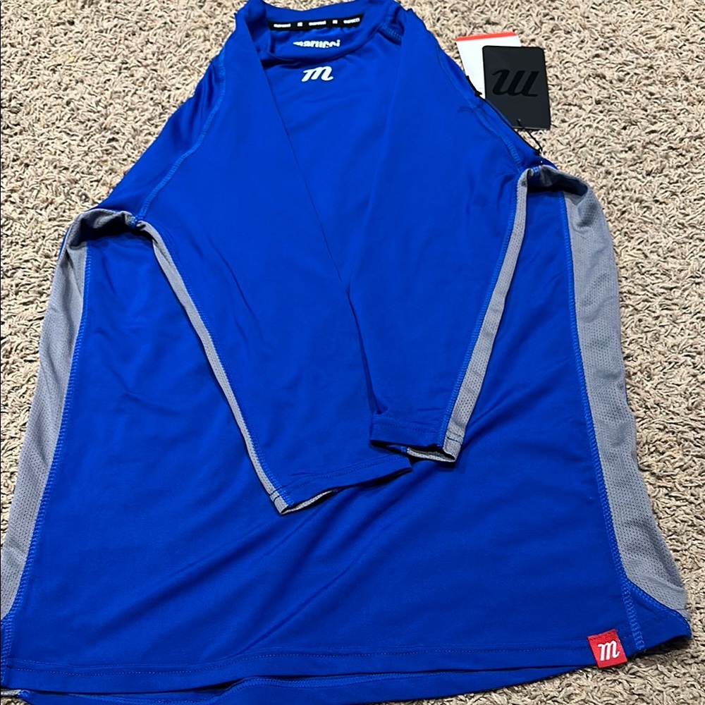Blue and Gray Athletic Shirt